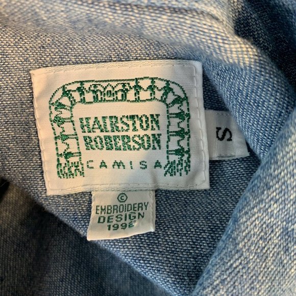 Hairston Roberson Camisa Women’s denim shirt southwestern  Vintage Size Small - Picture 6 of 7
